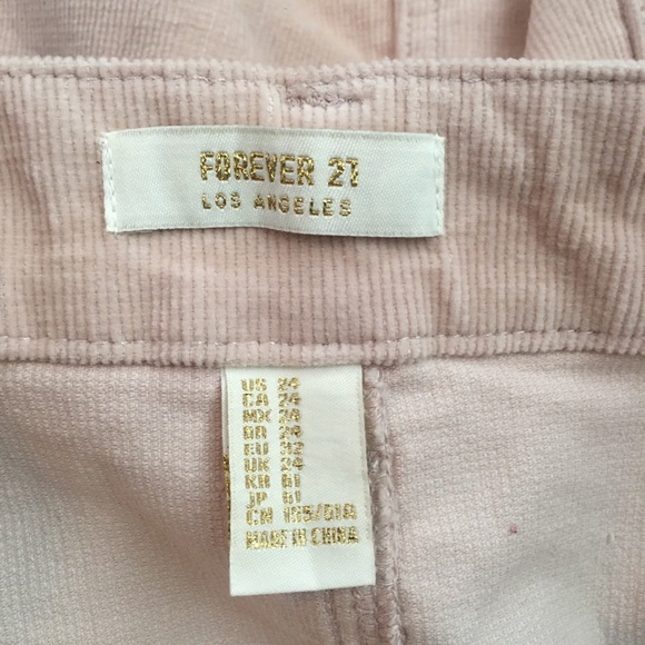 Forever 21 Pink Corduroy Button Up Skirt - Picture 3 of 3